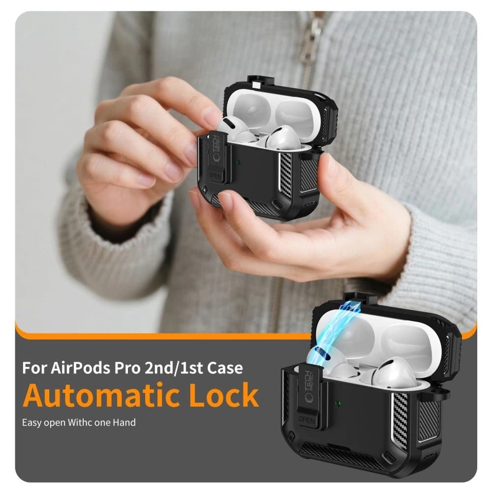 Tech-Protect Carbonox MagSafe Apple AirPods Pro 3 Black - 5