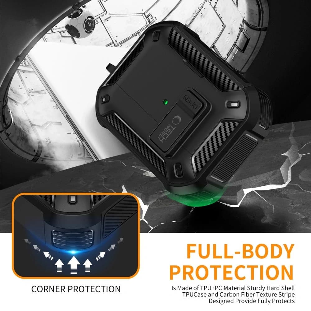 Tech-Protect Carbonox MagSafe Apple AirPods Pro 3 Black - 6