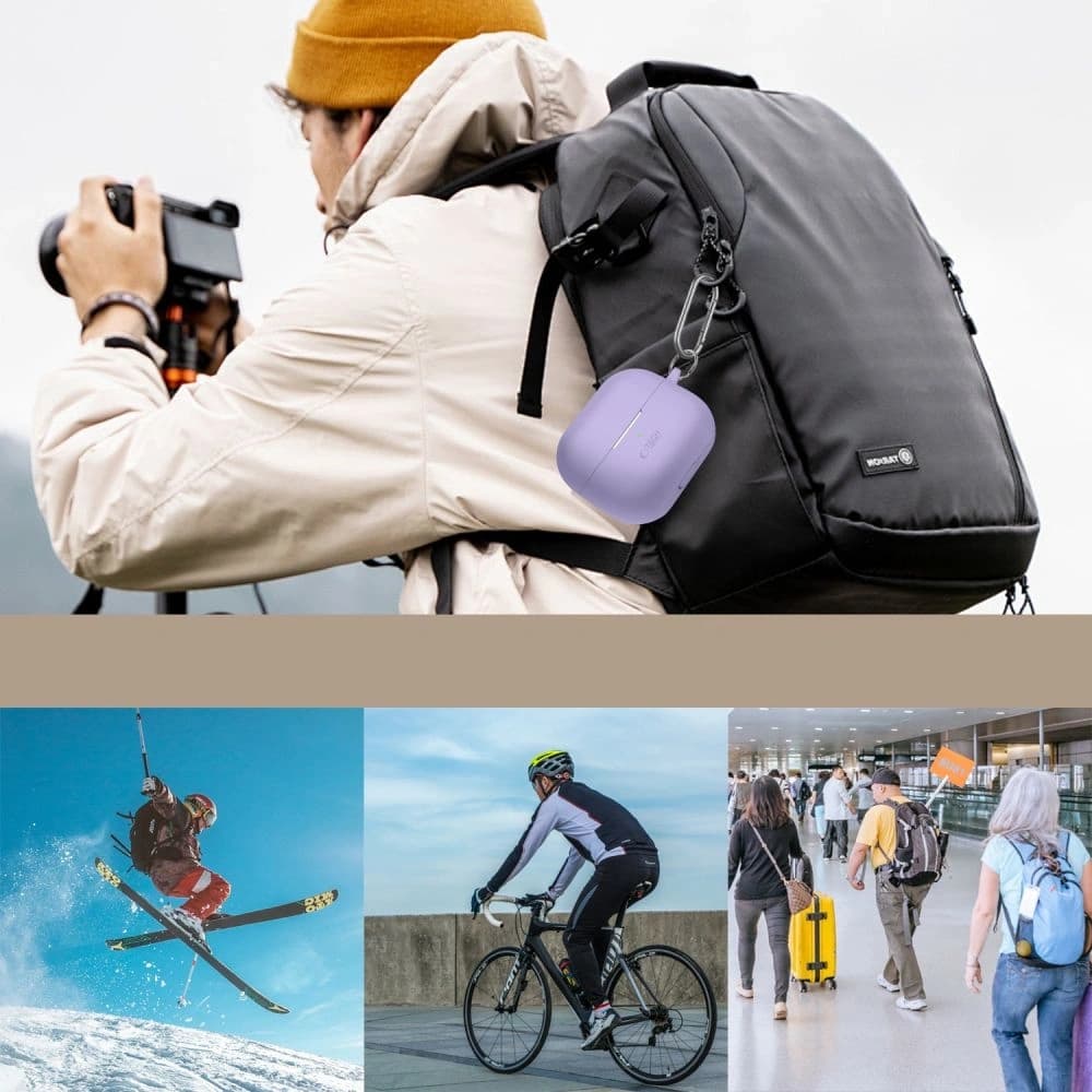 Tech-Protect Cârlig din Silicon pentru Samsung Galaxy Buds 3 / 3 FE / 3 Pro Lavandă - 6