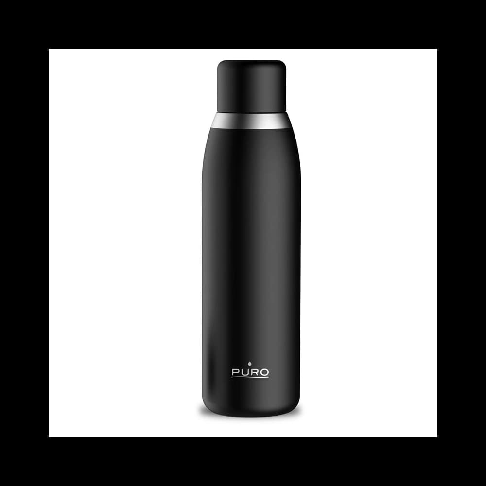 PURO Smart Bottle 500ml INOX Thermoflasche mit LED Smart Cap (Schwarz) - 3