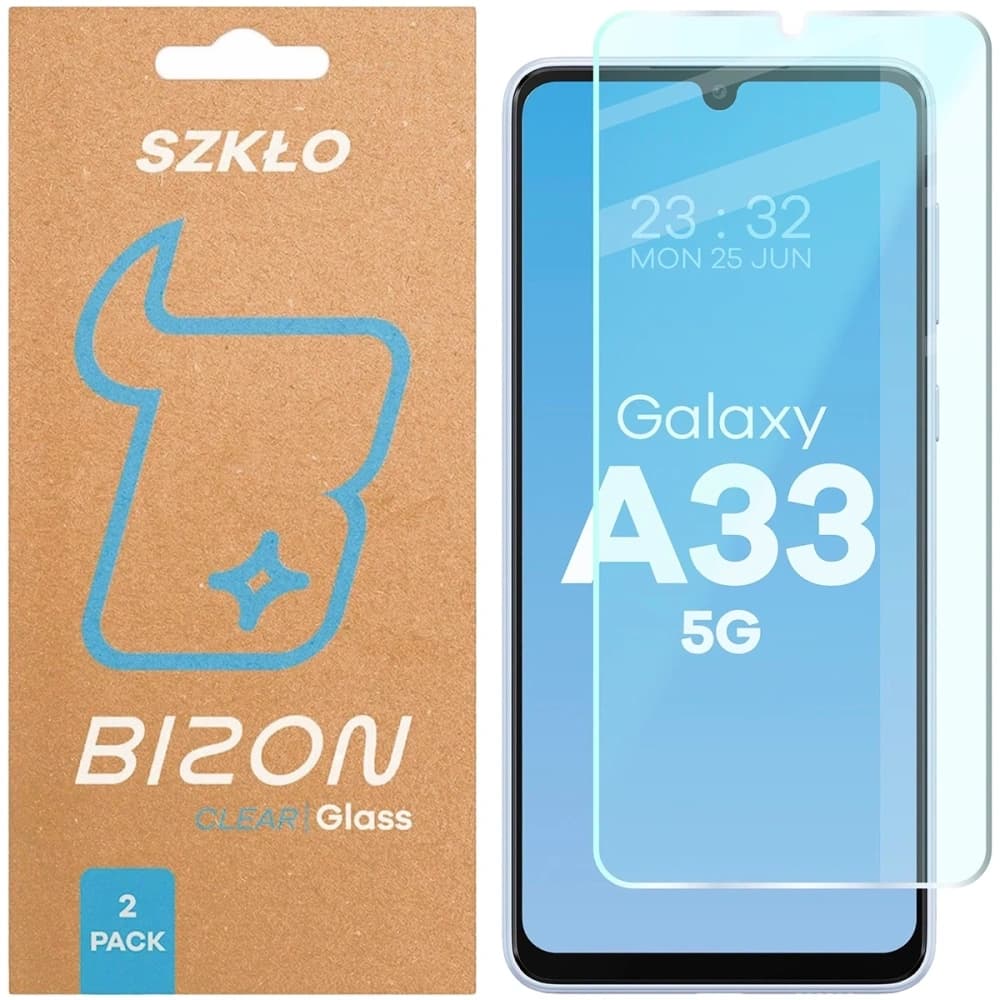 Bizon Glass Clear Duo Samsung Galaxy A33 5G / M35 5G [2 PACK] - 1