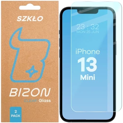 Bizon Glass Clear Duo Apple iPhone 13 Mini [2 PACK]