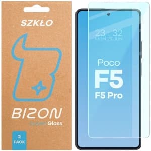 Szkło hartowane Bizon Glass Clear Duo do Xiaomi POCO F5 / F5 Pro [2 PACK]