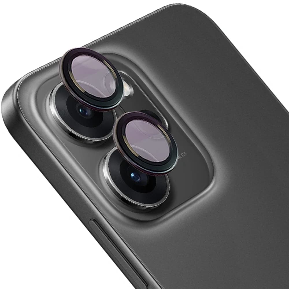 Szkło na aparat Bizon Glass Snap Lens do Oppo Reno 14 F / FS czarna ramka - 1