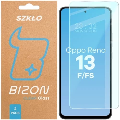 Härtetes Glas Bizon Glass Clear Duo Oppo Reno 13 F / FS [2 PACK]