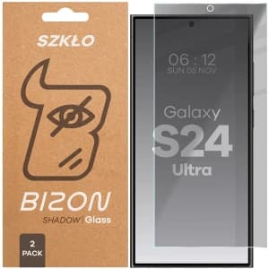 Bizon Glass Clear Shadow Samsung Galaxy S24 Ultra tinted [2 PACK]