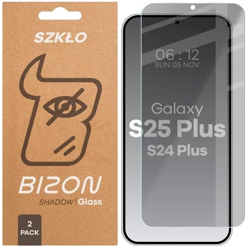 Bizon Glass Clear Shadow Samsung Galaxy S25+ Plus / S24+ Plus getönt [2 PACK]