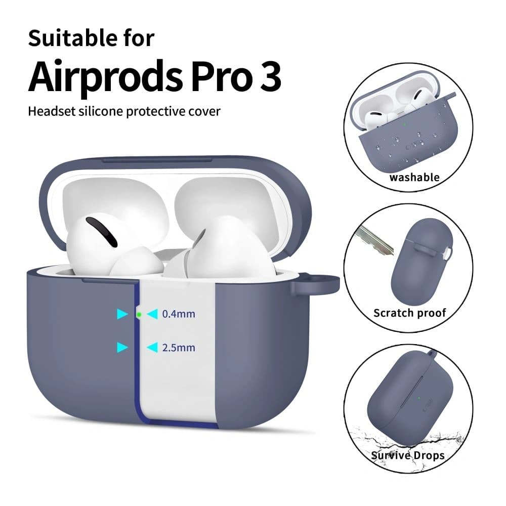 Tech-Protect Silicone Hook Apple AirPods Pro 3 Baby Blue - 4