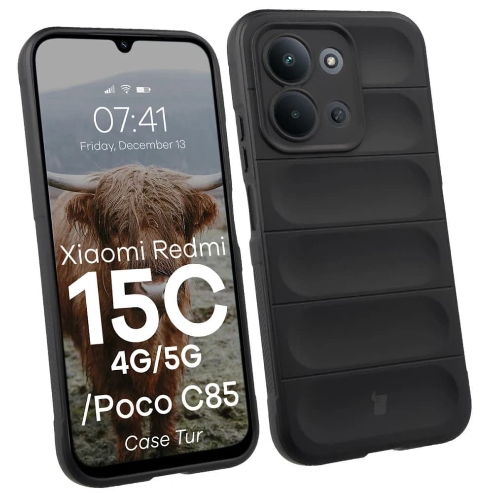 Carcasă Bizon Tur Xiaomi Redmi 15C 4G / 5G / POCO C85 4G 173mm neagră - 1
