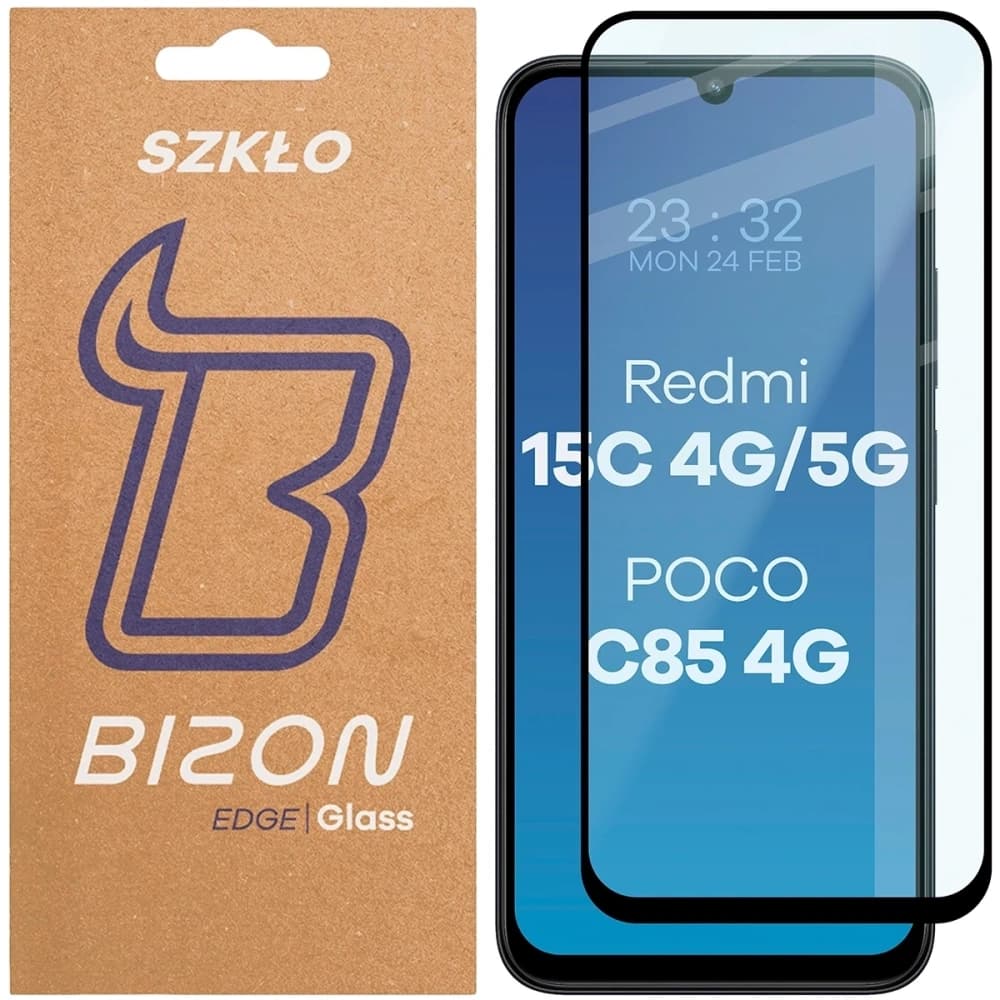 Bizon Glass Edge 2 Xiaomi Redmi 15C 4G / 5G / POCO C85 4G 173mm schwarzer Rahmen - 1