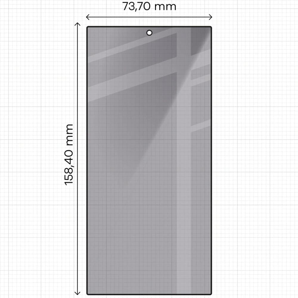 Bizon Glass Edge Shadow Duo Samsung Galaxy S24 Ultra tinted with a black frame [2 PACK] - 2