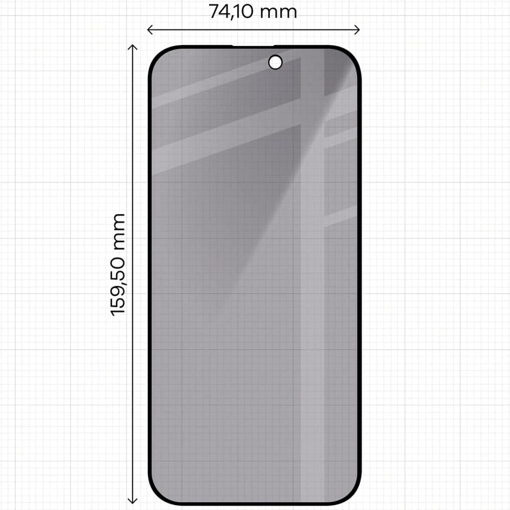 Bizon Glass Edge Shadow Duo Apple iPhone 16 Pro Max tinted with a black frame [2 PACK] - 2