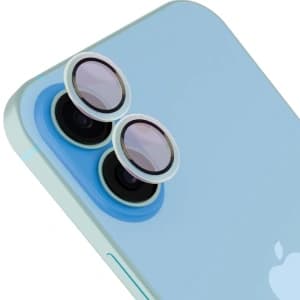 Szkło na aparat z aplikatorem Bizon Glass Snap Lens do do Apple iPhone 17 niebieskoszara ramka