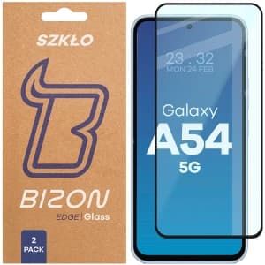 Bizon Glass Edge Duo Samsung Galaxy A54 5G black frame [2 PACK]