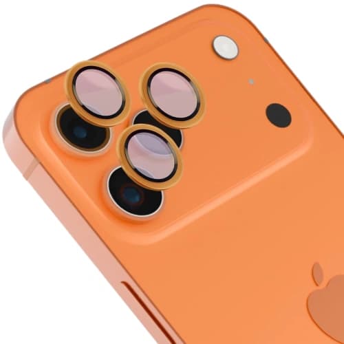 Bizon Glass Snap Lens Apple iPhone 17 Pro / 17 Pro Max orange Rahmen