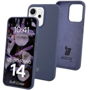 Silikonowe etui Bizon Soft Case do Oppo Reno 14 ciemnoniebieskie