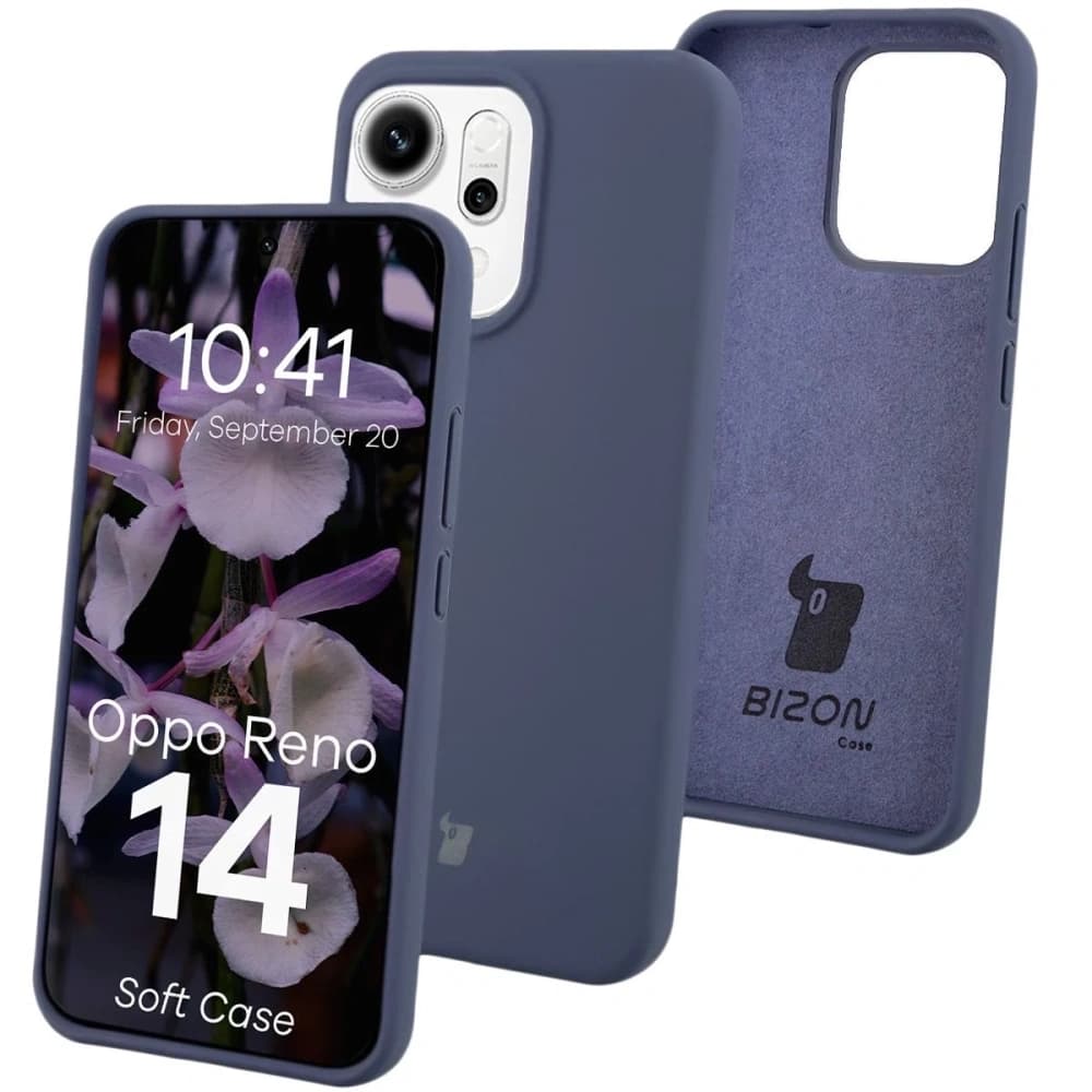 Bizon Soft Case Oppo Reno 14 dunkelblau - 1