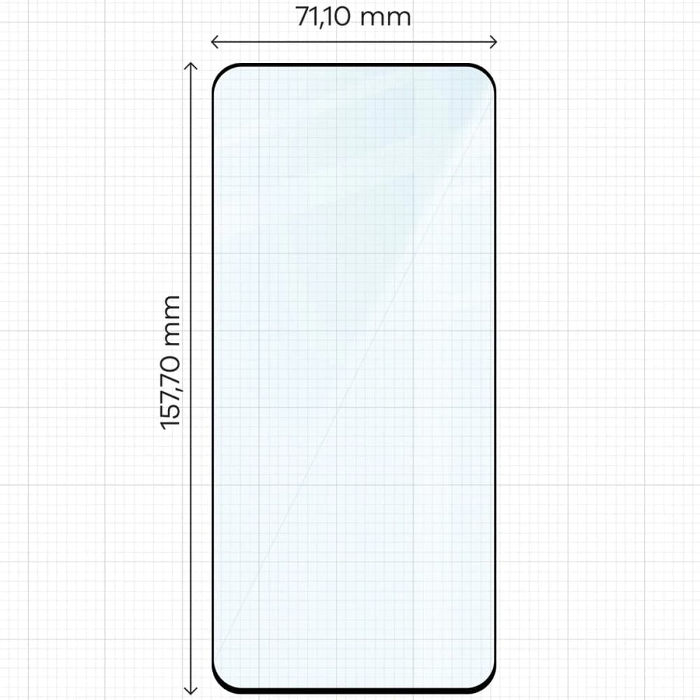 Bizon Glass Edge Duo Xiaomi Redmi Note 14 4G / 5G / POCO M7 Pro 5G black frame [2 PACK] - 2