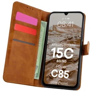 Bizon Case Pocket Xiaomi Redmi 15C 4G / 5G / Poco C85 173mm brown