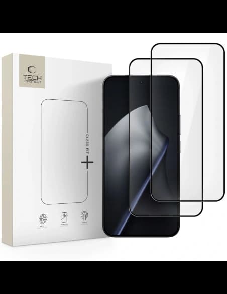 Szkło hartowane Tech-Protect Glass Fit+ do Xiaomi 15T / 15T Pro Black [2 PACK]