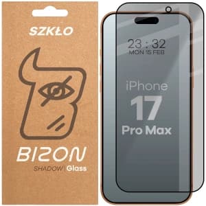 Bizon Glass Edge Shadow Apple iPhone 17 Pro Max getönt mit einem schwarzen Rahmen