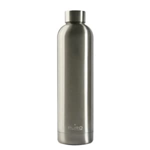 Puro Hot&Cold Thermal Stainless Steel Water Bottle 1000ml (Metallic Silver)