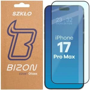 Bizon Glass Edge 2 Apple iPhone 17 Pro Max schwarzer Rahmen