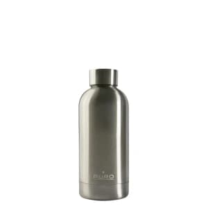 Puro Hot&Cold Thermal Stainless Steel Water Bottle 350ml (Metallic Silver)