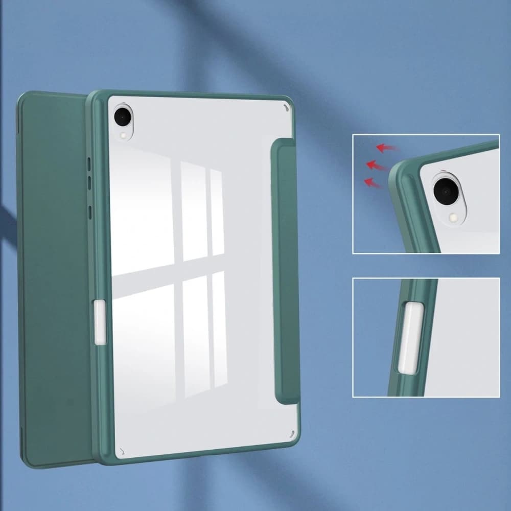 Etui z klapką Bizon Case Tab Clear Matt do Samsung Galaxy Tab S11 ciemnozielone - 3