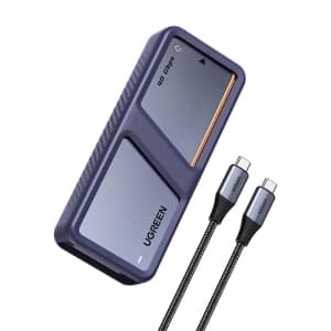 Ugreen D703 M.2 NVMe SSD pouzdro, USB4 (šedé)