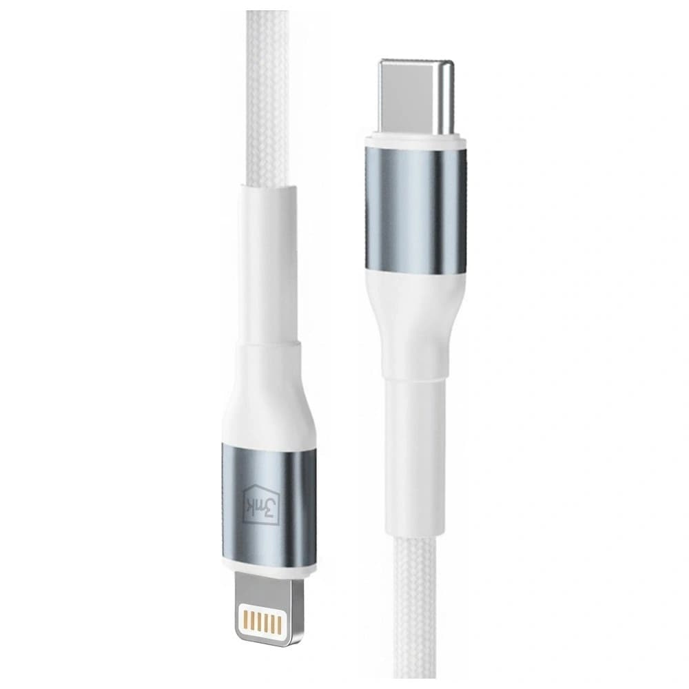 Kabel 3MK Hyper Cable N-SERIES USB-C do  Lightning 1m 9V/2A 20W biały - 2