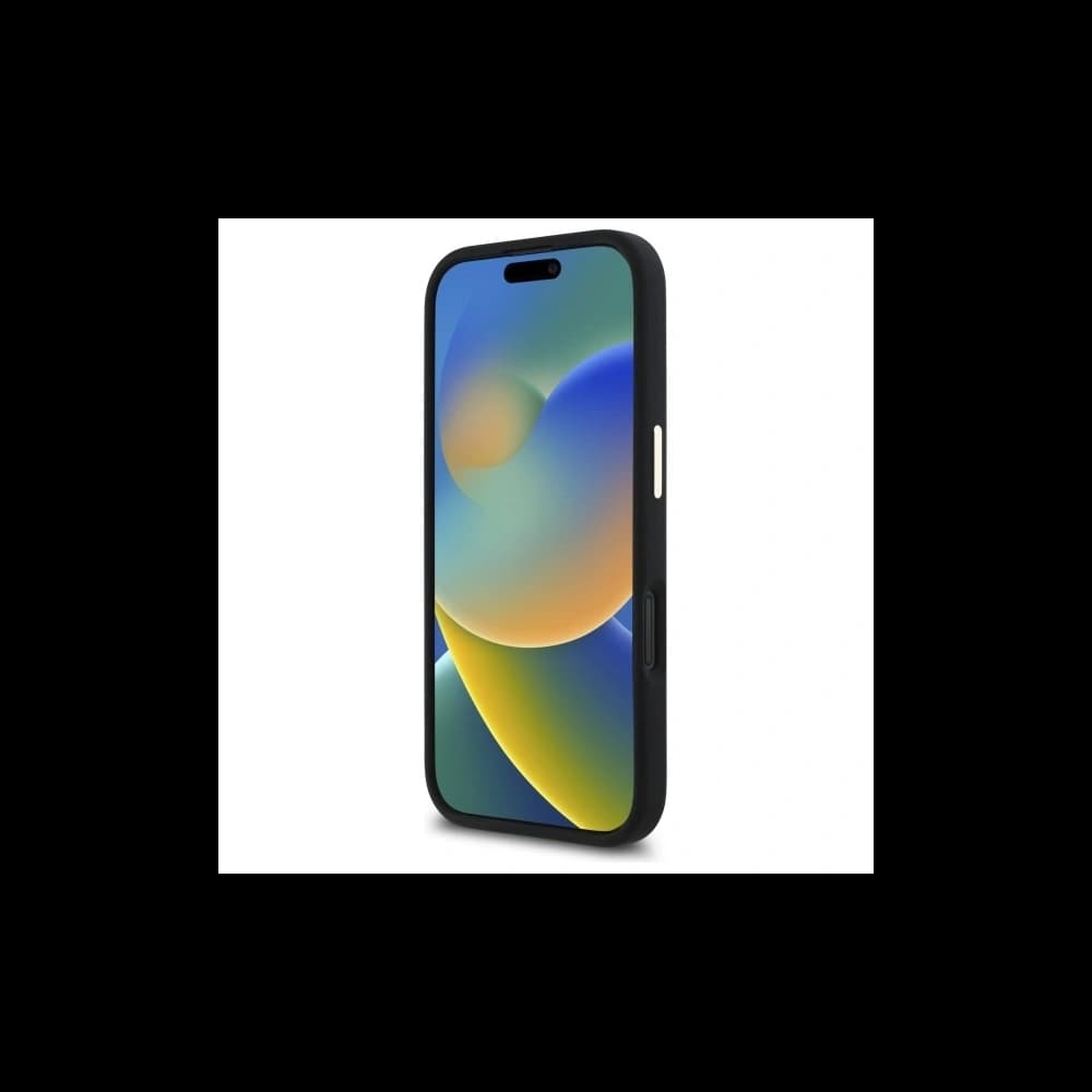 Guess Apple iPhone 16 hardcase Silicone Script Metal Logo & Frame black - 5