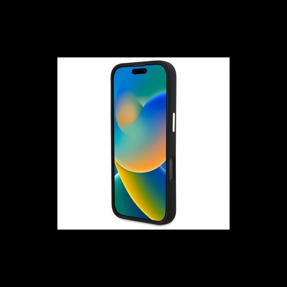 Guess Apple iPhone 16 Pro Max hardcase Silicone Script Metal Logo & Frame black - 5