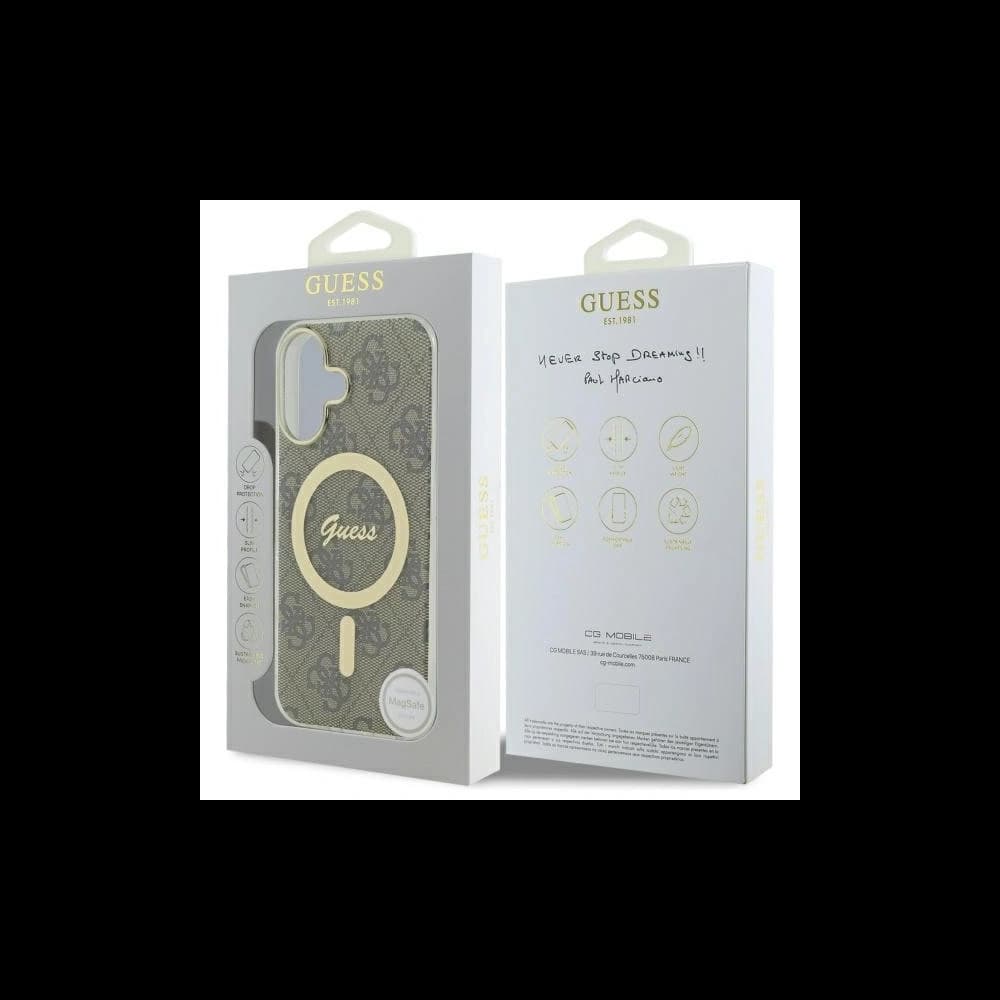 Guess Apple iPhone 16 hardcase IML 4G MagSafe brown - 8