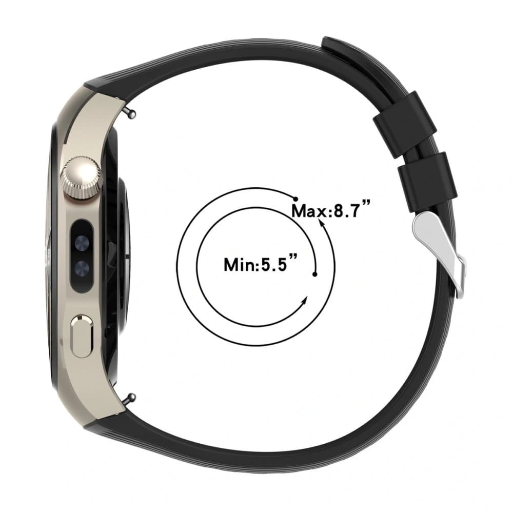 Bizon Armbanduhr Silikon T Huawei Watch 5 46mm schwarz - 4