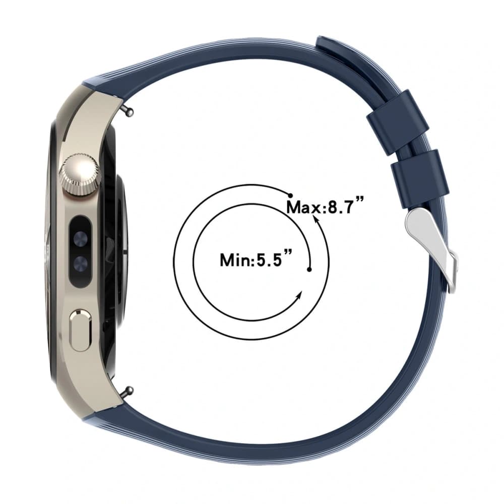 Bizon Armband Uhr Silikon T Huawei Uhr 5 46mm navy blau - 4