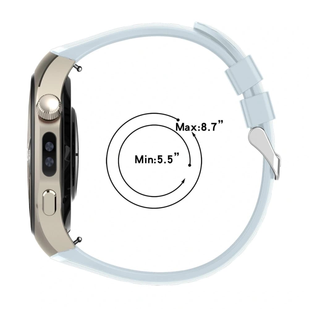 Bizon Armbanduhr Silikon T Huawei Watch 5 46mm hellblau - 4