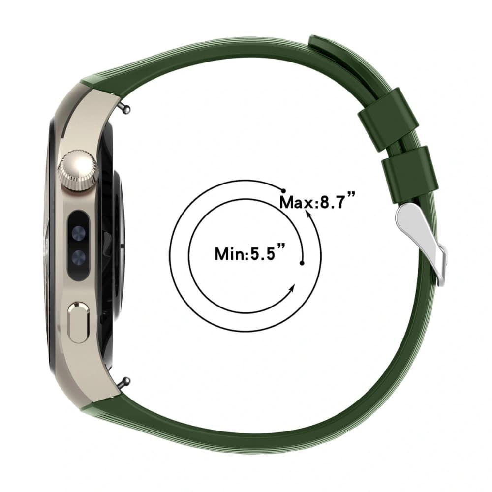 Bizon Armband Uhr Silikon T Huawei Uhr 5 42mm dunkelgrün - 4