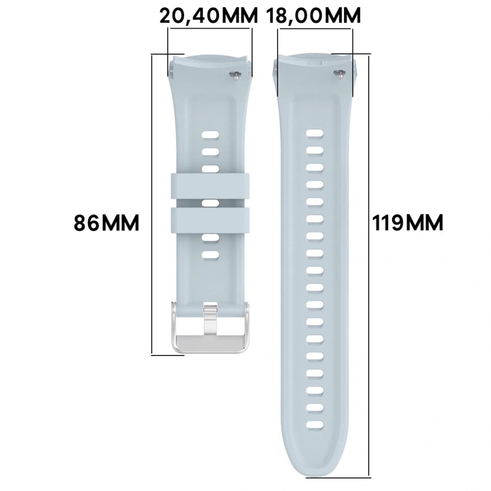 Bizon Armbanduhr Silikon T Huawei Watch 5 42mm hellblau - 2