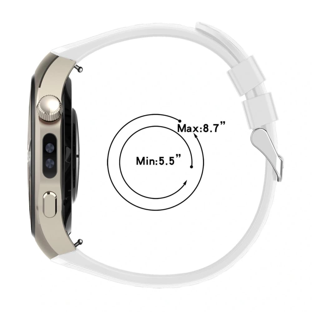 Bizon Armband Uhr Silikon T Huawei Watch 5 42mm weiß - 4