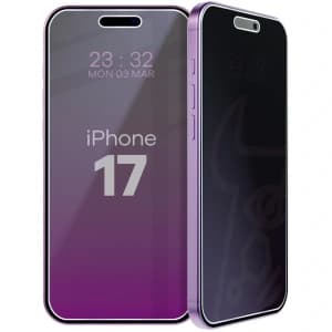 Prywatyzujące szkło hybrydowe Bizon Glass Mule Shadow do Apple iPhone 17 matowe