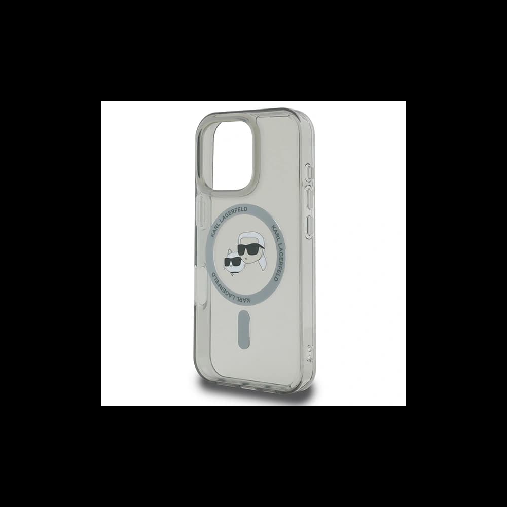 Karl Lagerfeld Apple iPhone 16 Pro hardcase IML Metal Karl&Choupette Head MagSafe black - 6