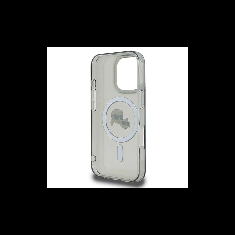 Karl Lagerfeld Apple iPhone 16 Pro hardcase IML Metal Karl&Choupette Head MagSafe black - 7
