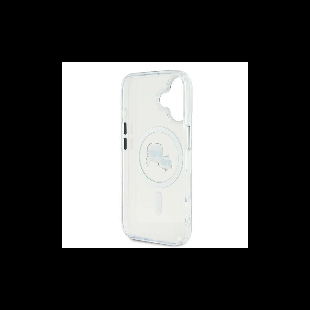 Karl Lagerfeld Apple iPhone 16 Plus hardcase IML Metal Karl&Choupette Head MagSafe white - 7