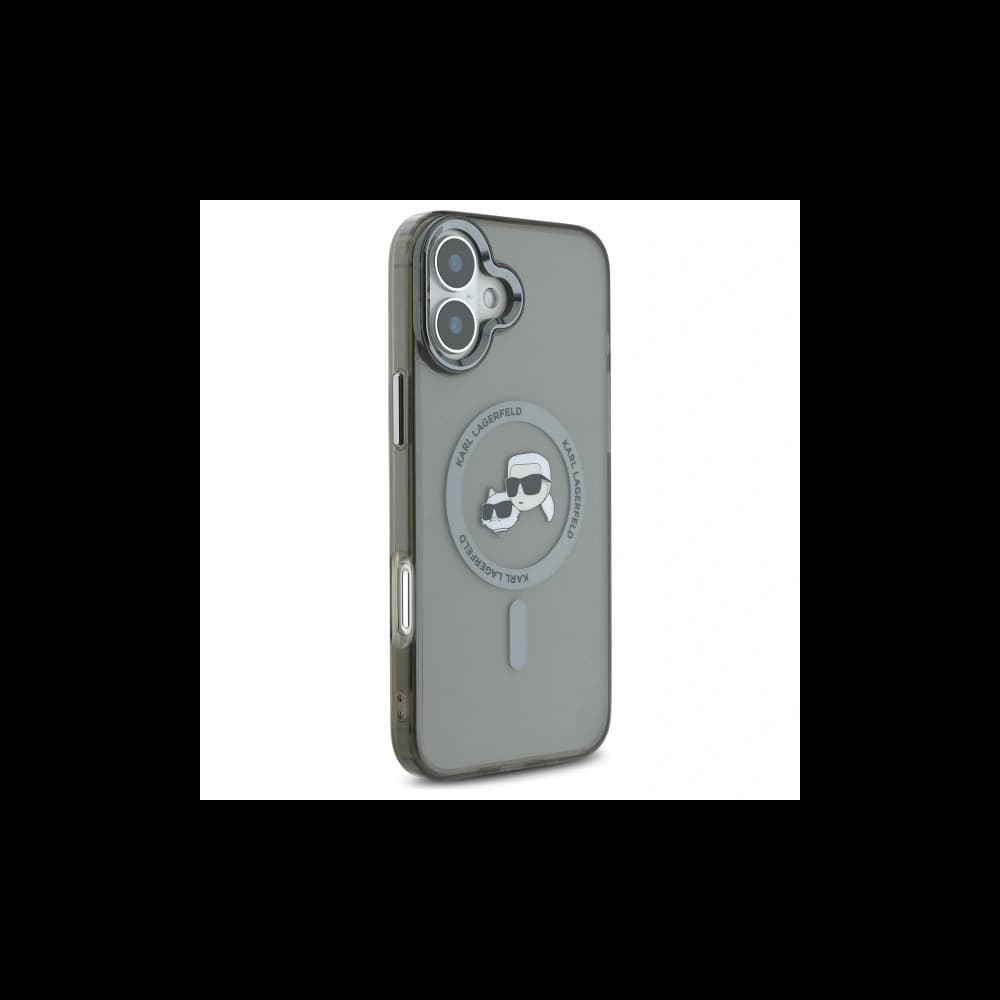 Karl Lagerfeld Apple iPhone 16 Plus hardcase IML Metal Karl&Choupette Head MagSafe black - 4
