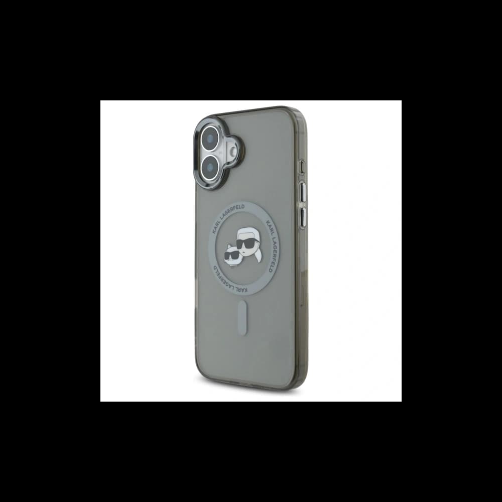 Karl Lagerfeld Apple iPhone 16 hardcase IML Metal Karl&Choupette Head MagSafe black - 2
