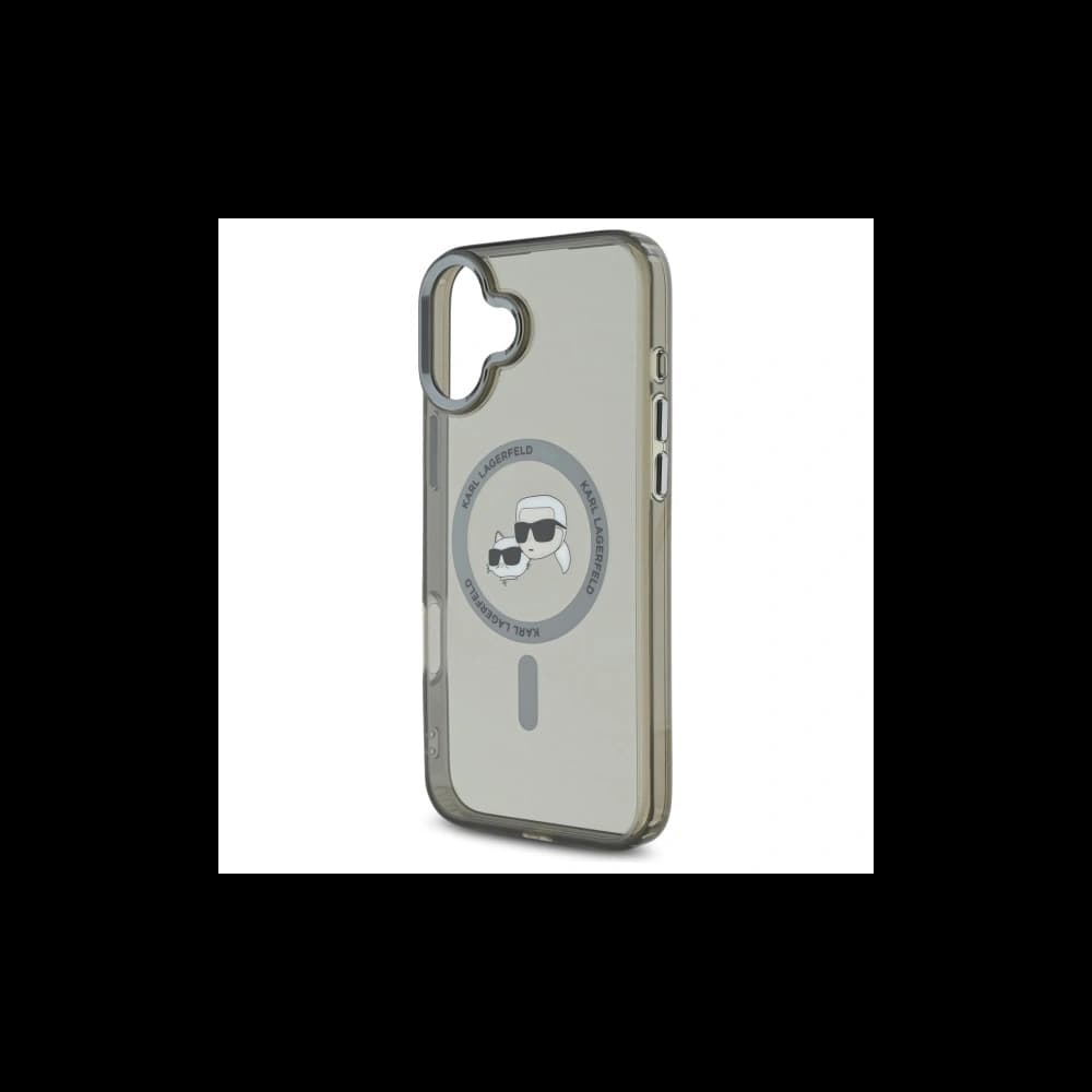 Karl Lagerfeld Apple iPhone 16 hardcase IML Metal Karl&Choupette Head MagSafe black - 6