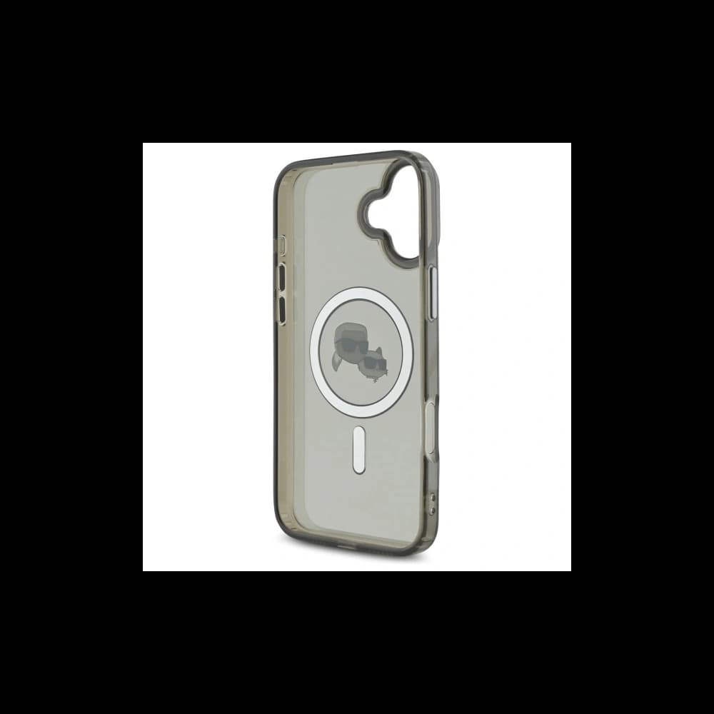 Karl Lagerfeld Apple iPhone 16 hardcase IML Metal Karl&Choupette Head MagSafe black - 7