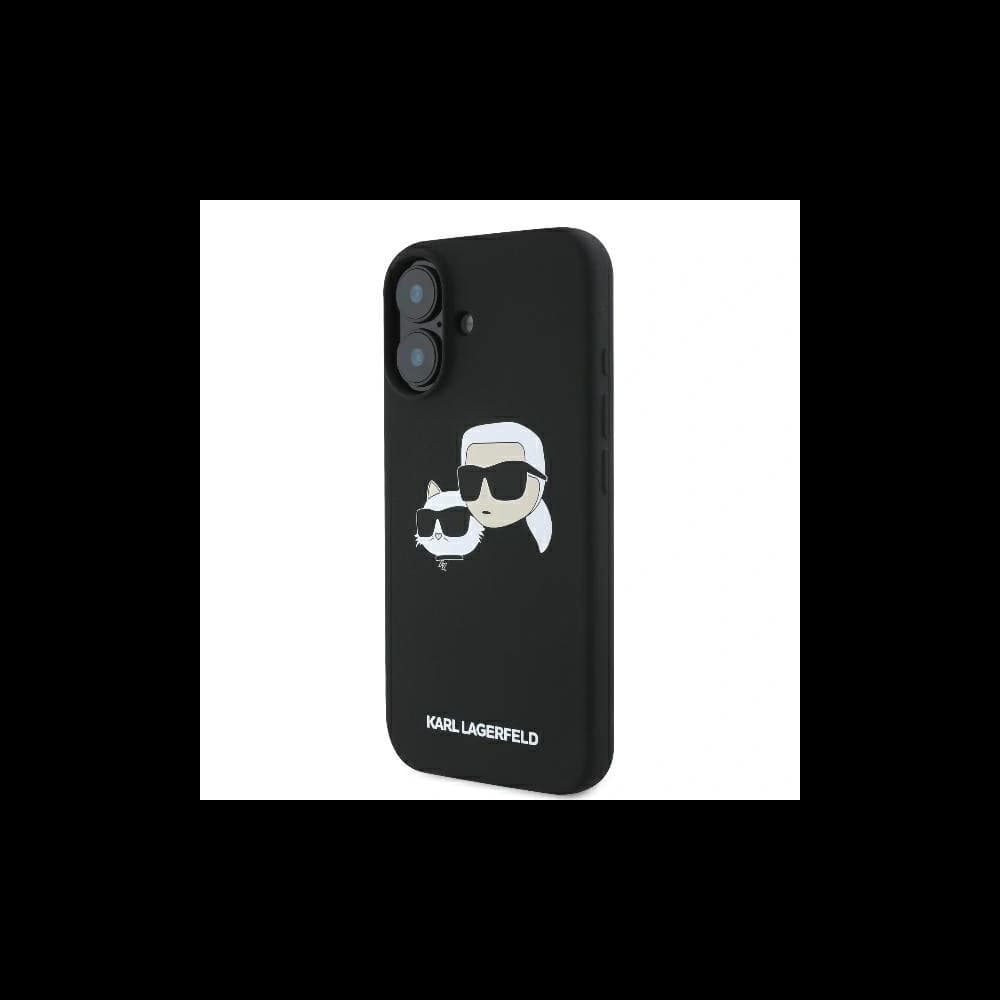 Karl Lagerfeld Apple iPhone 16 hardcase Silicone Double Heads Print MagSafe black - 2