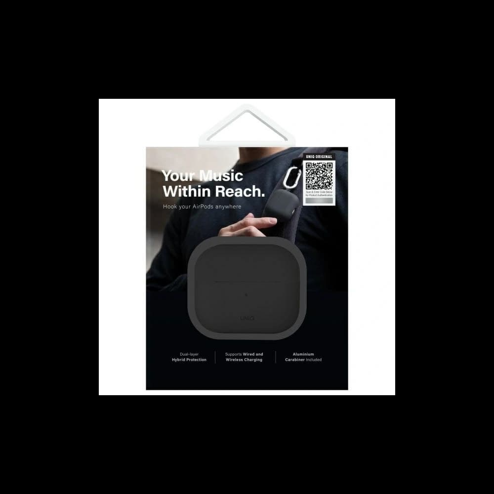 UNIQ Nexo Apple AirPods 4 + Silikon-Ohrhörer schwarz - 9